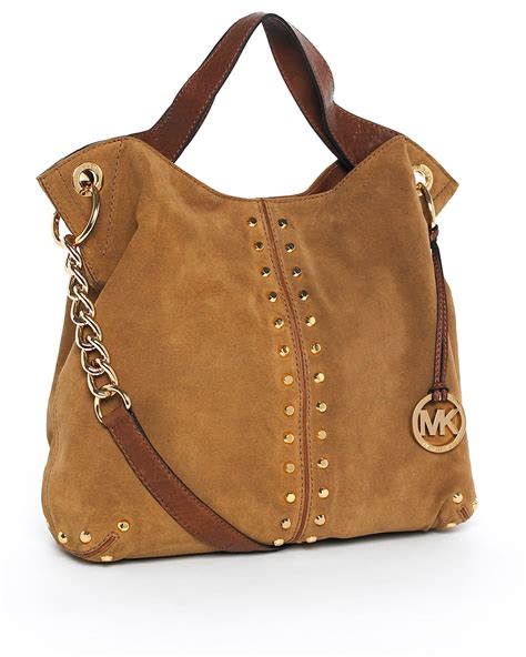 michael kors brown suede purse.